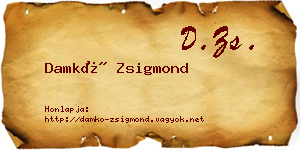 Damkó Zsigmond névjegykártya